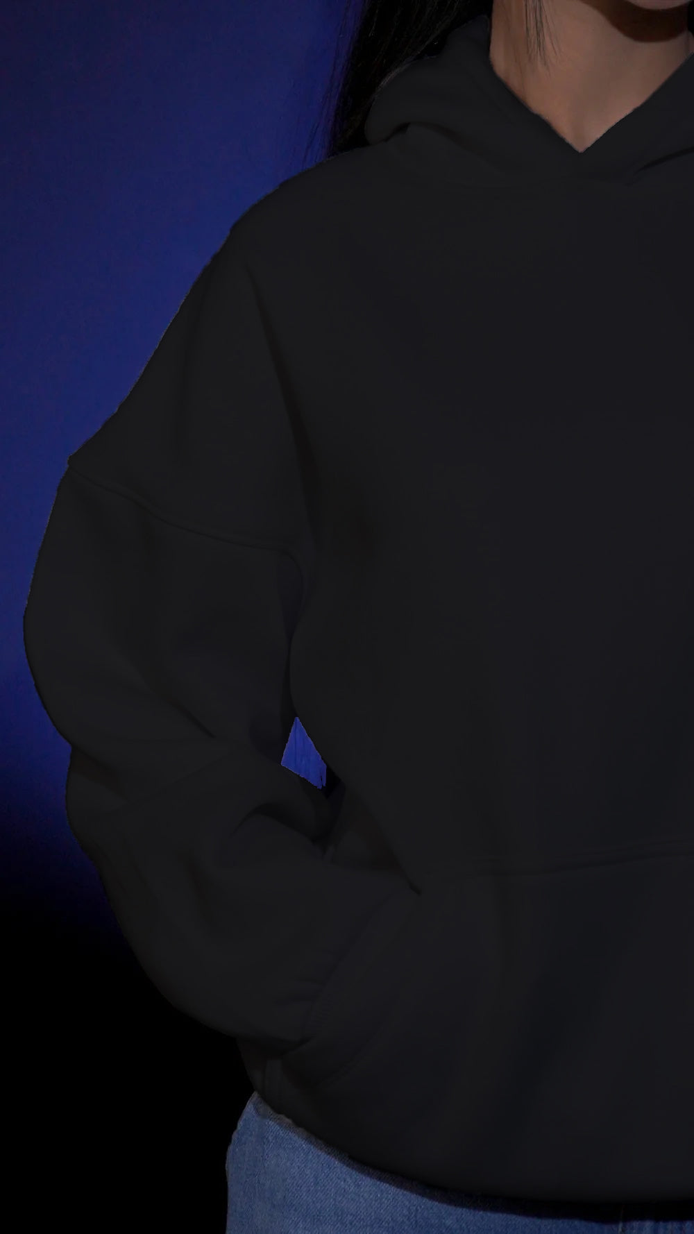 Luminwears Reflective Butterfly Graphic Black Hoodie – Oversized | Regular Drop Shoulder | Multicolor Reflection | For Girls & Ladies