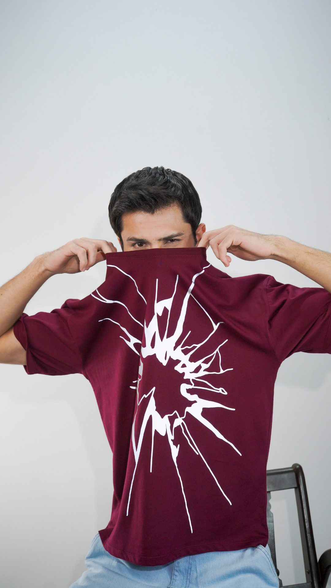 Luminwears “Smash” Reflective Tee – Maroon | 200 GSM Night-Ready Cotton