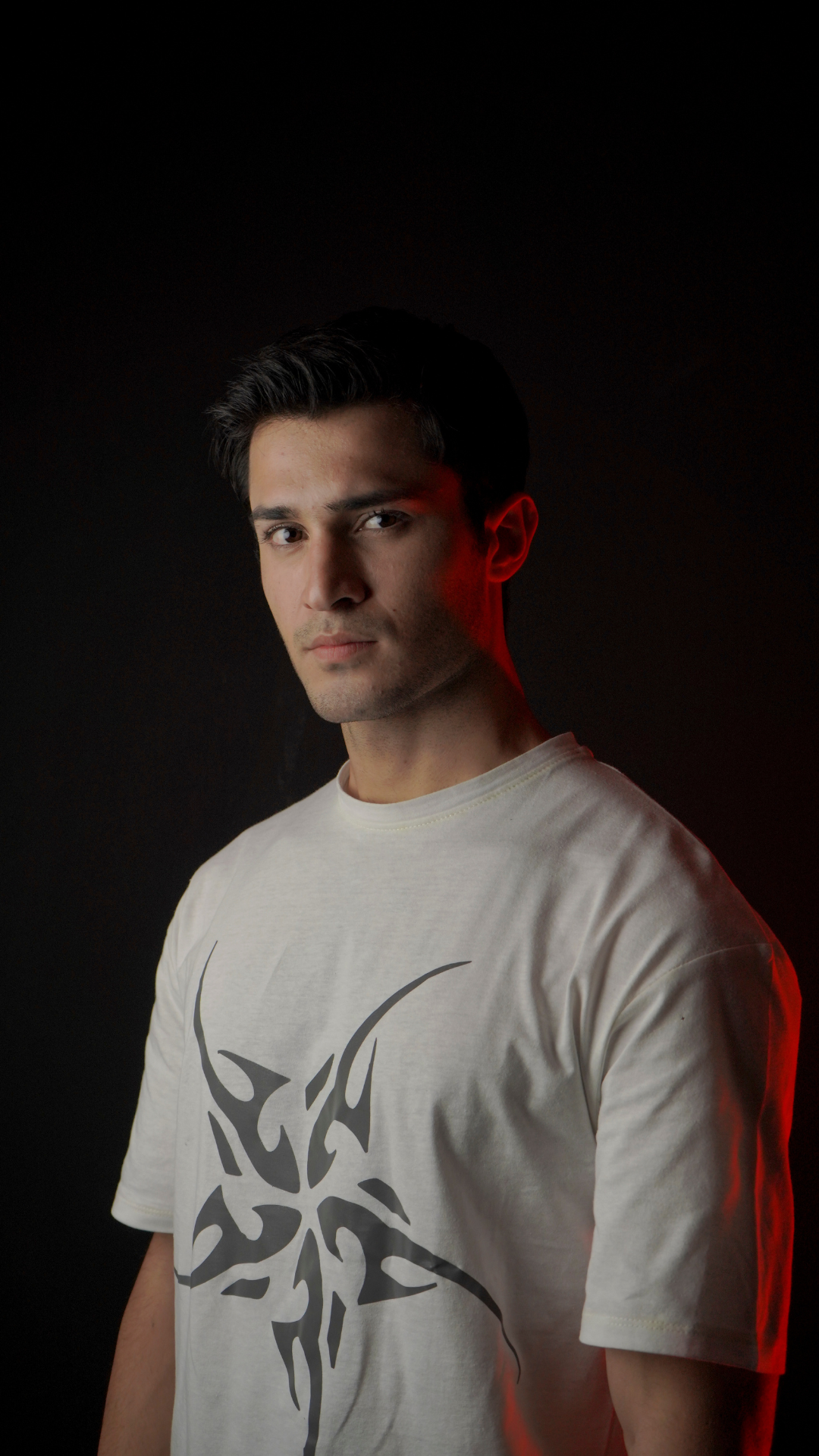 Luminwears Reflective Glow Tee – 200 GSM Cotton Streetwear (White)