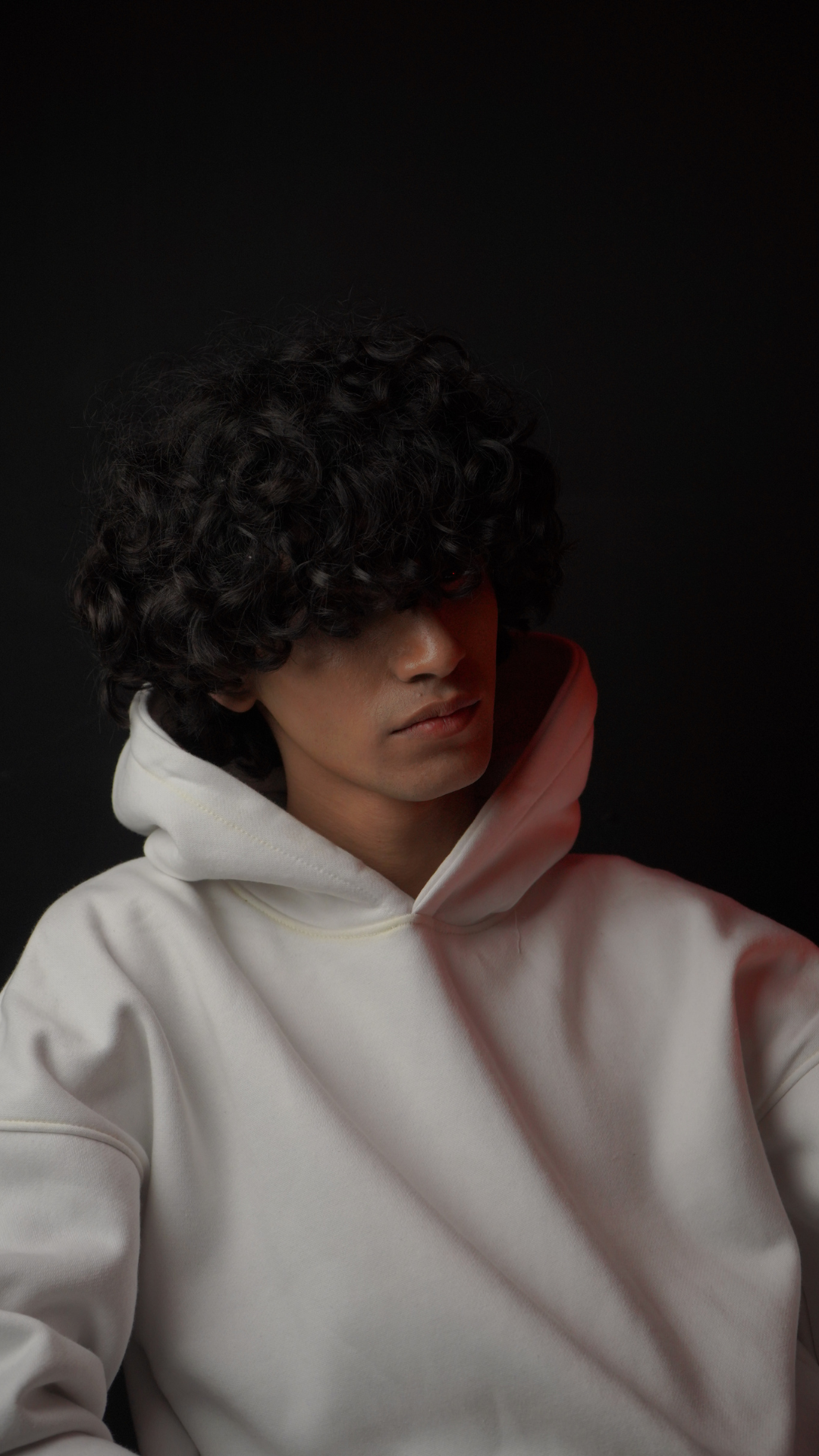Lumenwears Reflective Tribal Graphic White Hoodie – Unisex Oversized Drop Shoulder Fit