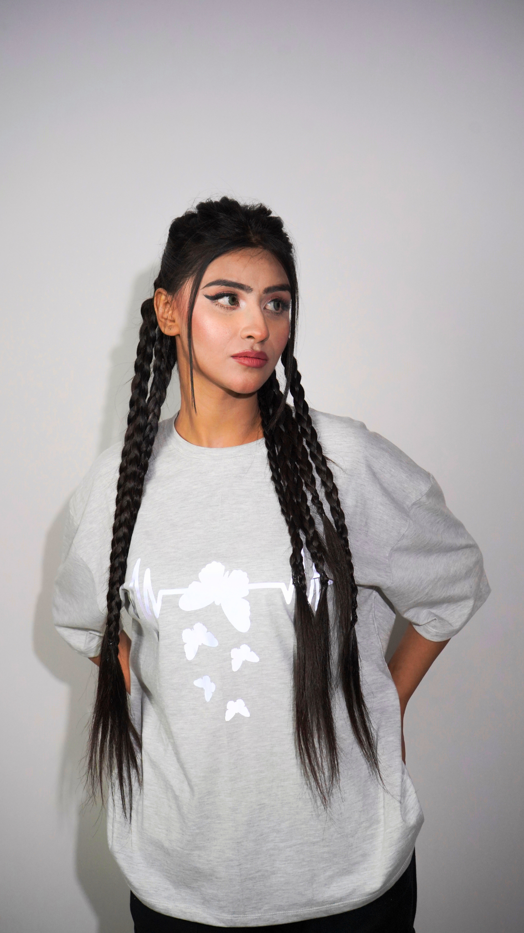 Butterfly Pulse – Reflective Oversized Cotton T-Shirt | Luminwears