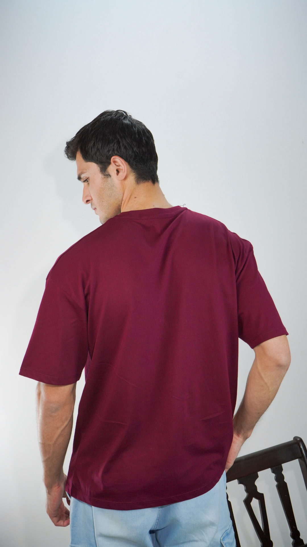 Luminwears “Smash” Reflective Tee – Maroon | 200 GSM Night-Ready Cotton