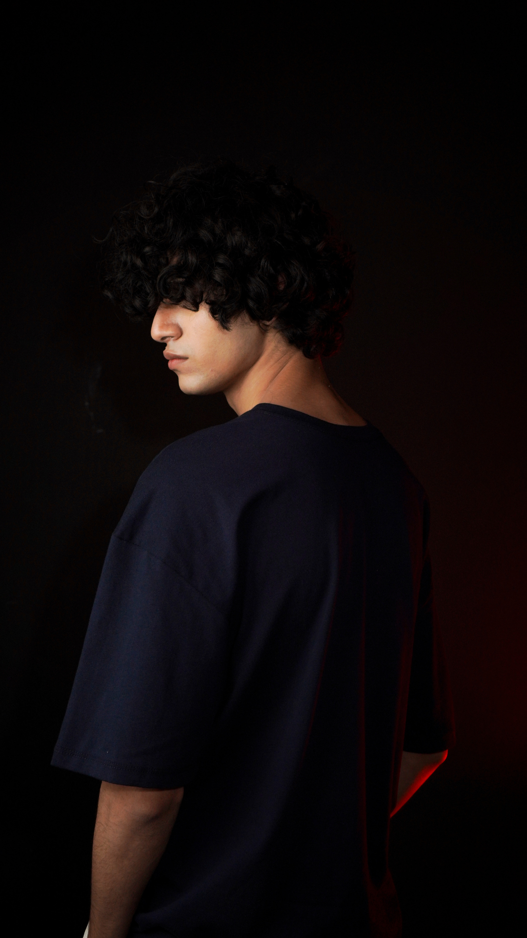 Luminwears “Twin Blaze” Reflective Flame Tee – Navy Blue | 200 GSM Cotton Streetwear