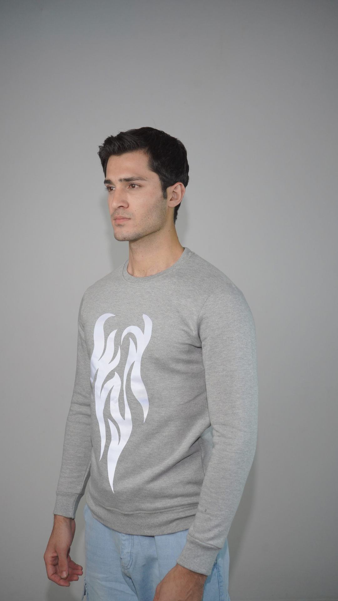 Luminwears Fireline Reflective Sweatshirt – 250 GSM Unisex Grey Pullover