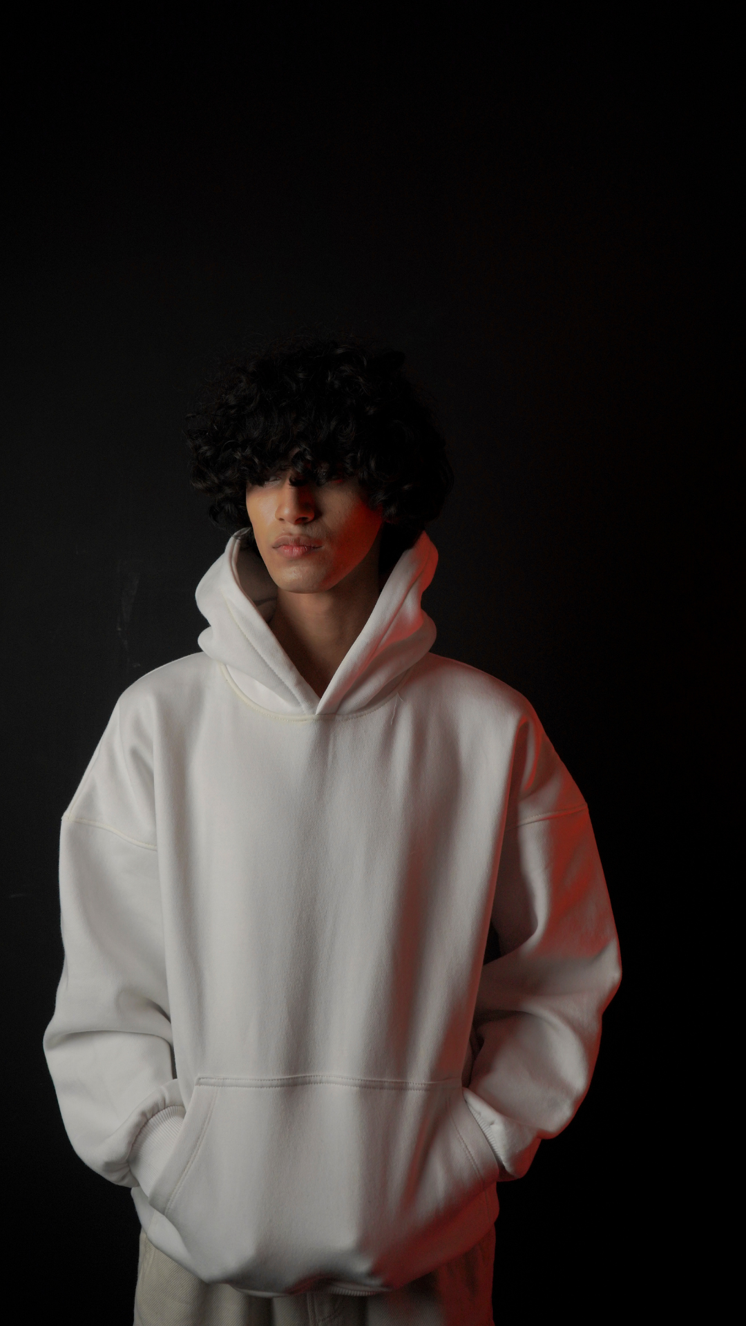 Lumenwears Reflective Tribal Graphic White Hoodie – Unisex Oversized Drop Shoulder Fit