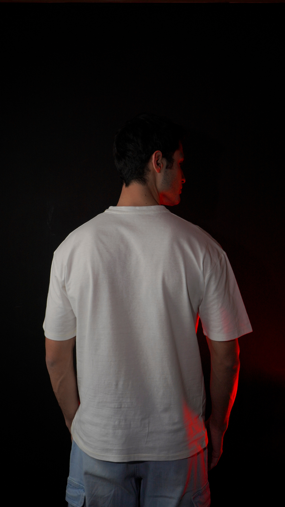 Luminwears Reflective Glow Tee – 200 GSM Cotton Streetwear (White)