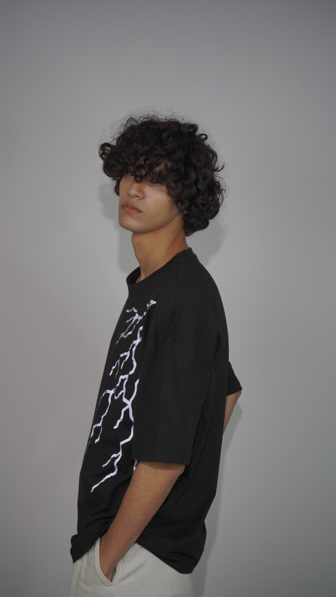 Thunderstrike – Unisex Reflective Lightning Tee | Lumenwears | Black 200 GSM Cotton